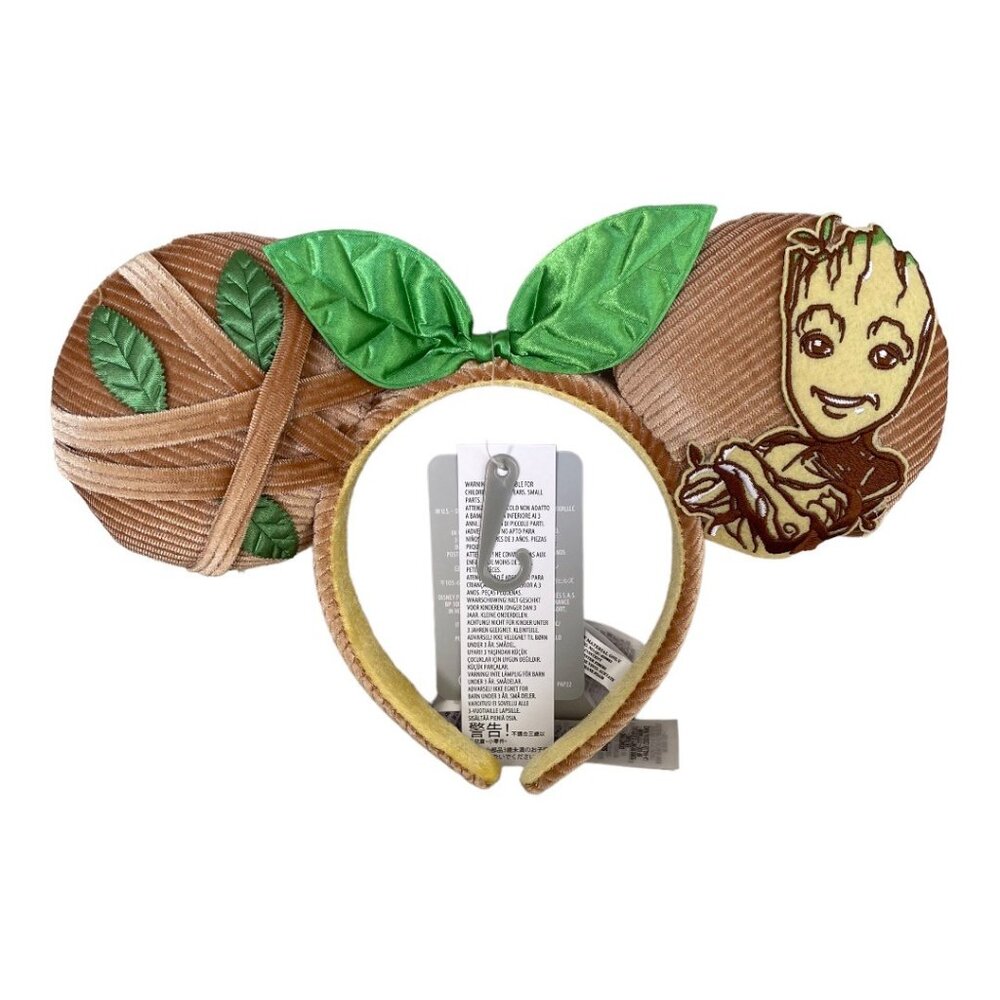 Disney Parks Marvel Guardians of the Galaxy I am Groot Minnie Mouse Ear Headband - Picture 12 of 12
